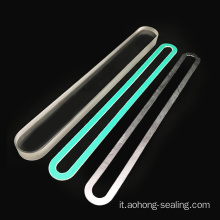 Vetro a scartamento trasparente borosilicato con guarnizione